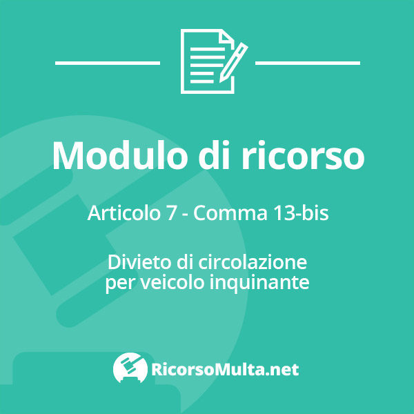 Ricorso multa divieto di circolazione per veicolo inquinante