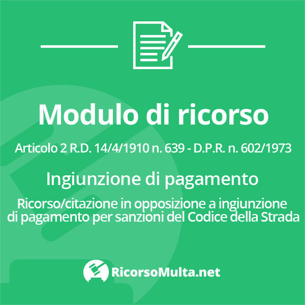 Ricorso/opposizione a ingiunzione di pagamento